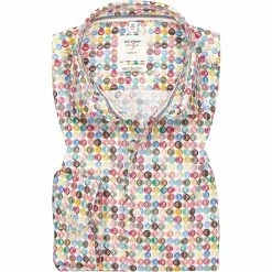 Neu 💯 OLYMP Level Five Body Fit Smartbusiness 3501/74/00 Hemd, Baumwolle, Multicolour gemustert, Multicolor 🧨