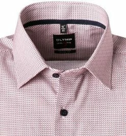Neu 🎁 OLYMP Level Five Body Fit 2021/72/35 Kurzarmhemd, Baumwolle, Rot-blau gemustert, Rot 👍 -Hemden Verkaufsgeschäft 367836 norm2