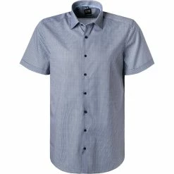 Top 10 👏 OLYMP Level Five Body Fit 2021/72/18 Kurzarmhemd, Baumwolle, Marineblau gemustert, Marine 🎉