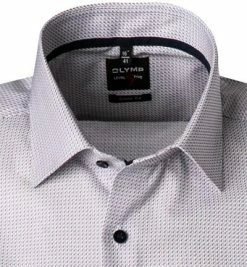 Besorgen 🥰 OLYMP Level Five Body Fit 2021/72/28 Kurzarmhemd, Baumwolle, Braun-blau gemustert, Braun ❤️ -Hemden Verkaufsgeschäft 367838 norm2