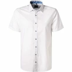 Brandneu 💯 OLYMP Level Five Body Fit 2017/72/00 Kurzarmhemd, Baumwolle, Weiß 😉