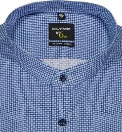 Budget 🔥 OLYMP No. Six Super Slim 2557/74/11 Hemd, Super Slim Fit, Baumwolle, Bleu gemustert, Bleu 👍 -Hemden Verkaufsgeschäft 367852 norm2