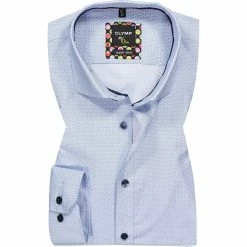 Beste Bewertungen von 🌟 OLYMP No. Six Super Slim 2549/74/11 Hemd, Super Slim Fit, Baumwolle, Bleu gemustert, Bleu 🔥