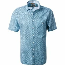 Beste Bewertungen von ✔️ OLYMP Casual Modern Fit 4009/72/45 Kurzarmhemd, Baumwolle, Blau-grün gemustert, Grün 🌟