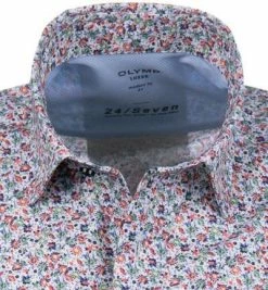 Großhandel 🤩 OLYMP Luxor Modern Fit 1201/72/35 Kurzarmhemd, Jersey atmungsaktiv, Multicolor, Rot 🔔 -Hemden Verkaufsgeschäft 367885 norm2