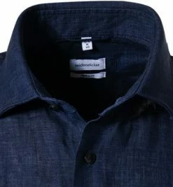 Auslauf 😉 Seidensticker Hemd 198361/19 Kurzarmhemd, Regular Fit, Reines Leinen, Dunkelblau 🔥 -Hemden Verkaufsgeschäft 367946 norm2