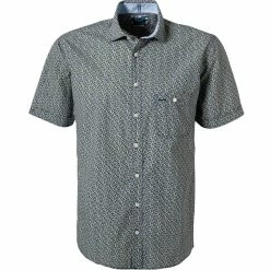 Großhandel 😉 OLYMP Casual Modern Fit 4017/72/51 Kurzarmhemd, Baumwolle, Gelb-blau gemustert, Gelb ⭐