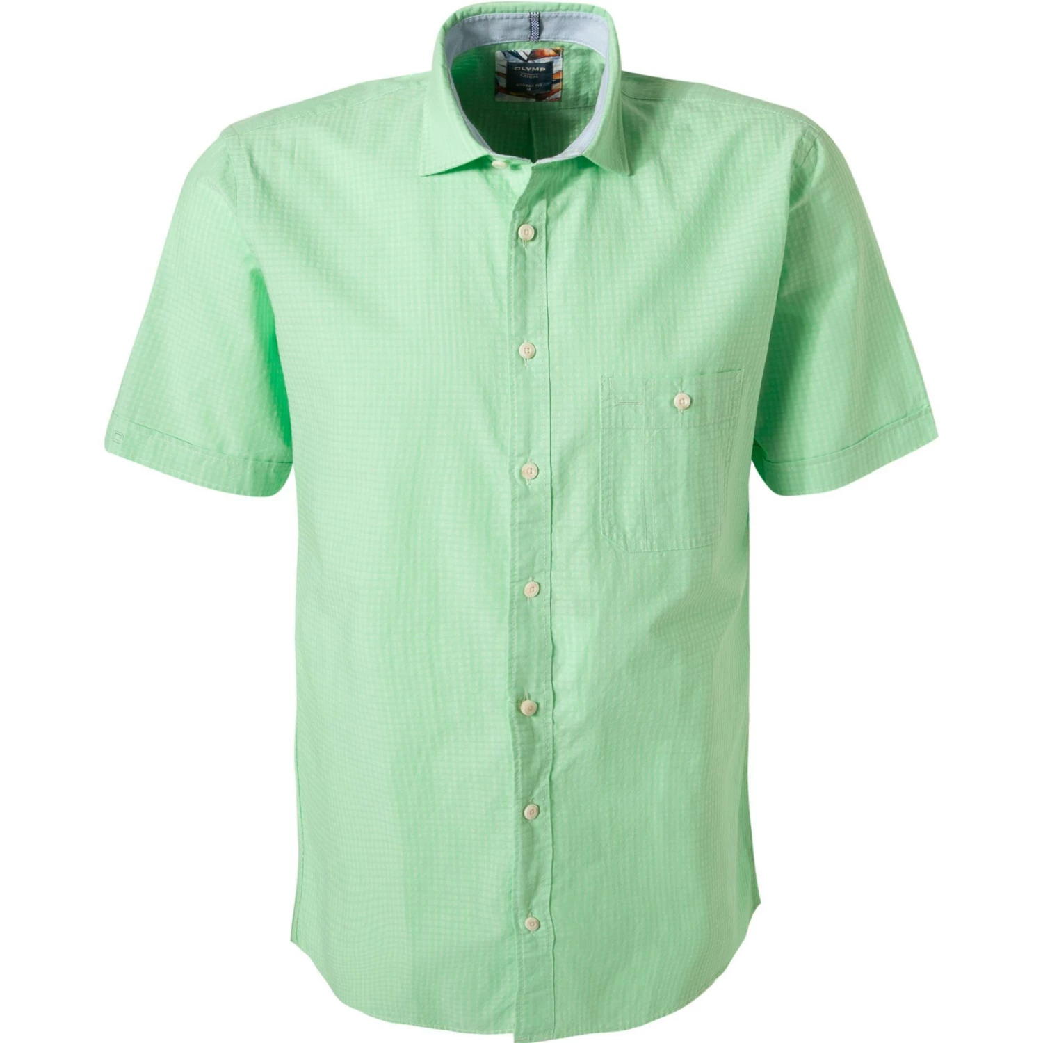 Am billigsten 🛒 OLYMP Casual Modern Fit 4007/72/45 Kurzarmhemd, Baumwolle, Grün meliert, Grün 🥰 1 Am billigsten 🛒 OLYMP Casual Modern Fit 4007/72/45 Kurzarmhemd, Baumwolle, Grün meliert, Grün 🥰