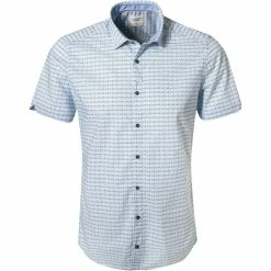 Top 10 👏 OLYMP Casual Level Five Body Fit 3007/72/45 Kurzarmhemd, Baumwolle, Weiß-grün gemustert, Grün 🛒