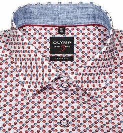 Am billigsten 😉 OLYMP Level Five Body Fit 2033/74/35 Hemd, Baumwolle, Rot-blau gemustert, Rot 😉 -Hemden Verkaufsgeschäft 368027 norm2