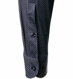 Auslauf ✨ OLYMP Level Five Body Fit 2013/74/18 Hemd, Baumwoll-Stretch, Blau-weiß gepunktet, Marine 🧨 -Hemden Verkaufsgeschäft 368036 norm3