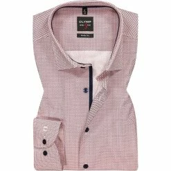 Rabatt 😍 OLYMP Level Five Body Fit 69EL 2021/79/35 Hemd, Baumwolle, Extra langer Arm, Rot gemustert, Rot 🧨