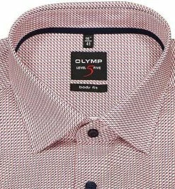 Rabatt 😍 OLYMP Level Five Body Fit 69EL 2021/79/35 Hemd, Baumwolle, Extra langer Arm, Rot gemustert, Rot 🧨 -Hemden Verkaufsgeschäft 368233 norm2