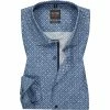 Neu 🥰 OLYMP Level Five Body Fit 69EL 2023/79/13 Hemd, Baumwolle, Extra langer Arm, Rauchblau gemustert, Rauchblau 🔔