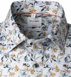 Aktion 🥰 OLYMP Luxor Comfort Fit 1013/72/91 Kurzarmhemd, Baumwolle, Blau-orange, Orange 🌟 -Hemden Verkaufsgeschäft 368253 norm2