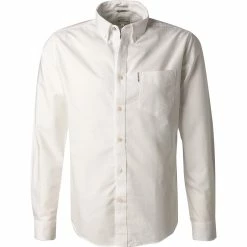 Am billigsten 🎁 Ben Sherman Hemd 0065094/010 Regular Fit, Bio Baumwolle, Weiß 💯