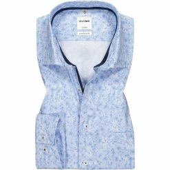 Am billigsten ⭐ OLYMP Luxor Comfort Fit 1011/74/11 Hemd, Baumwolle, Bleu gemustert, Bleu 👍