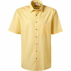 Am billigsten 🧨 OLYMP Luxor Comfort Fit 1009/72/51 Kurzarmhemd, Baumwolle, Gelb gemustert, Gelb 🧨