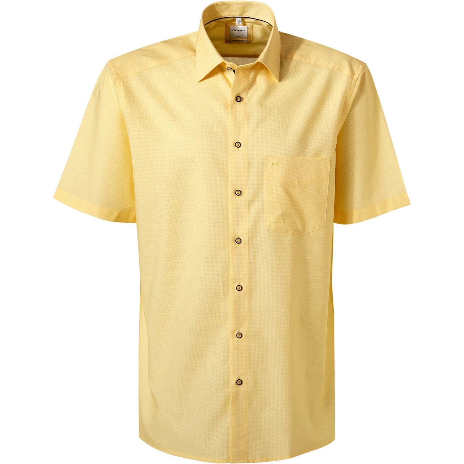 Am billigsten 🧨 OLYMP Luxor Comfort Fit 1009/72/51 Kurzarmhemd, Baumwolle, Gelb gemustert, Gelb 🧨 1 Am billigsten 🧨 OLYMP Luxor Comfort Fit 1009/72/51 Kurzarmhemd, Baumwolle, Gelb gemustert, Gelb 🧨