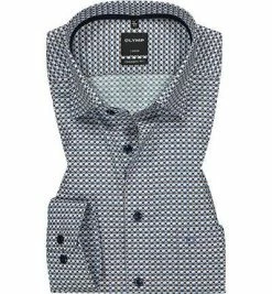 Blitzangebot 👍 OLYMP Luxor Modern Fit 69EL 1217/79/28 Hemd, Baumwolle, Extra langer Arm, Braun-blau gemustert, Braun ⌛ -Hemden Verkaufsgeschäft 368529 norm