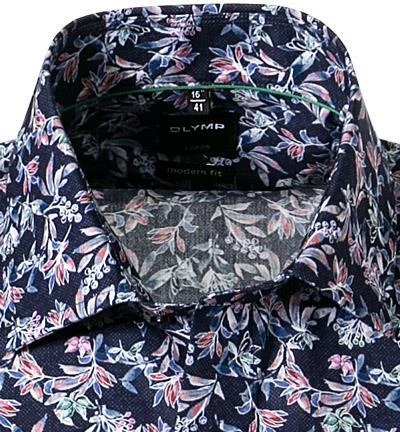 Budget 🔥 OLYMP Luxor Modern Fit 1213/72/35 Kurzarmhemd, Popeline, Marine-rot gemustert, Rot ❤️ 3 Budget 🔥 OLYMP Luxor Modern Fit 1213/72/35 Kurzarmhemd, Popeline, Marine-rot gemustert, Rot ❤️ – Bild 3