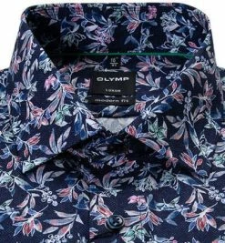 Bestes Angebot 🎁 OLYMP Luxor Modern Fit 1213/74/35 Hemd, Baumwolle, Rot-blau gemustert, Rot 👏 -Hemden Verkaufsgeschäft 368573 norm2