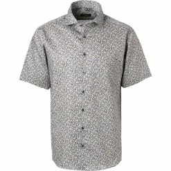 Budget 🎉 ETERNA Hemd 3423/K19K/74 Kurzarmhemd, Comfort Fit, Baumwolle, Goldgelb-blau, Gelb-blau 😍