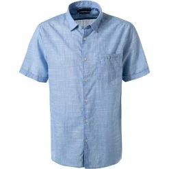Neu ✔️ Pierre Cardin Hemd 53916/000/27175/9001 Kurzarmhemd, Modern Fit, Baumwolle, Himmelblau meliert, Himmelblau 👍