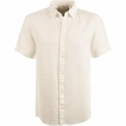 Neu ⭐ Scotch & Soda Hemd 160791/0102 Kurzarmhemd, Regular Fit, Reines Leinen, Weiß 🛒