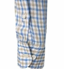 Auslauf 🤩 ETON Hemd 1000/03049/ Contemporary Fit, Reines Leinen, Weiß-braun kariert, Weiß-braun ❤️ -Hemden Verkaufsgeschäft 368859 norm3