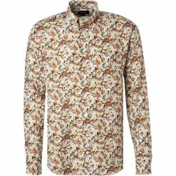 Bestes Angebot ✨ ETON Hemd 1000/02090/45 Slim Fit, Reines Leinen, Multicolour gemustert, Multicolor 🌟