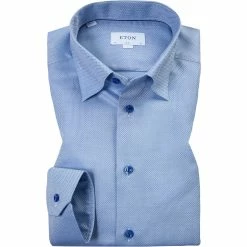 Bestes Angebot 🎁 ETON Hemd 1000/02049/23 Slim Fit, Baumwolle-Leinen, Hellblau meliert, Hellblau 🧨