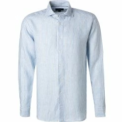 Bestpreis 🎁 ETON Hemd 1000/02062/21 Slim Fit, Reines Leinen, Blau gestreift, Hellblau 👏