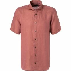 Neu 🛒 ETON Hemd 1000/03066/56 Kurzarmhemd, Slim Fit, Reines Leinen, Rost , Rost 😀