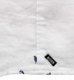 Budget ⌛ BOSS Hemd Ronn 50453012/100 Kurzarmhemd, Slim Fit, Leinen-Stretch atmungsaktiv, Weiß 😉 -Hemden Verkaufsgeschäft 369136 norm3