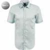 Aktion 🎉 BOSS Hemd Ronn 50453012/452 Kurzarmhemd, Slim Fit, Leinen-Stretch atmungsaktiv, Pastellblau ⭐