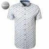 Auslauf ❤️ DESOTO Hemd Modern B.D. 43231-3/213 Kurzarmhemd, Jersey, Multicolor, Weiß 🤩
