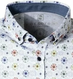 Auslauf ❤️ DESOTO Hemd Modern B.D. 43231-3/213 Kurzarmhemd, Jersey, Multicolor, Weiß 🤩 -Hemden Verkaufsgeschäft 369213 norm2