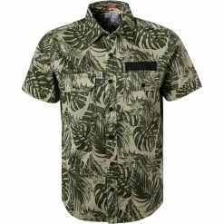 Top 10 ❤️ Replay Hemd M4061.000.700/010 Kurzarmhemd, Baumwolle, Grün gemustert, Grün ⭐