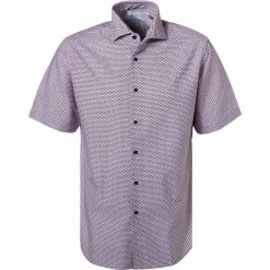 Bestpreis 🎉 ETERNA Hemd 2456/WS72/83 Kurzarmhemd, Regular Fit, Baumwolle, Rot-weiß gemustert, Rot-weiß 🔥