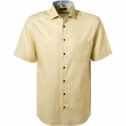 Angebote 🎁 ETERNA Hemd 3270/C15K/71 Kurzarmhemd, Modern Fit, Baumwolle, Pastellgelb, Gelb 👏