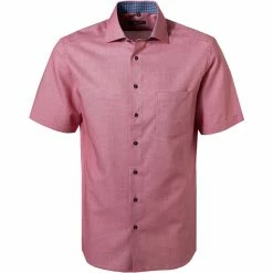 Am billigsten ✔️ ETERNA Hemd 3270/C15K/54 Kurzarmhemd, Modern Fit, Baumwolle, Rot 😉