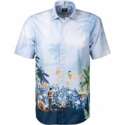 Besorgen ❤️ OLYMP Casual Modern Fit 4015/72/00 Kurzarmhemd, Baumwolle, Multicolour , Weiß 🧨