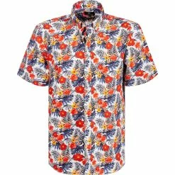 Schlussverkauf 🛒 Fynch-Hatton Hemd 1121 8161/8161 Kurzarmhemd, Casual Fit, Baumwolle, Multicolour gemustert, Multicolour ❤️