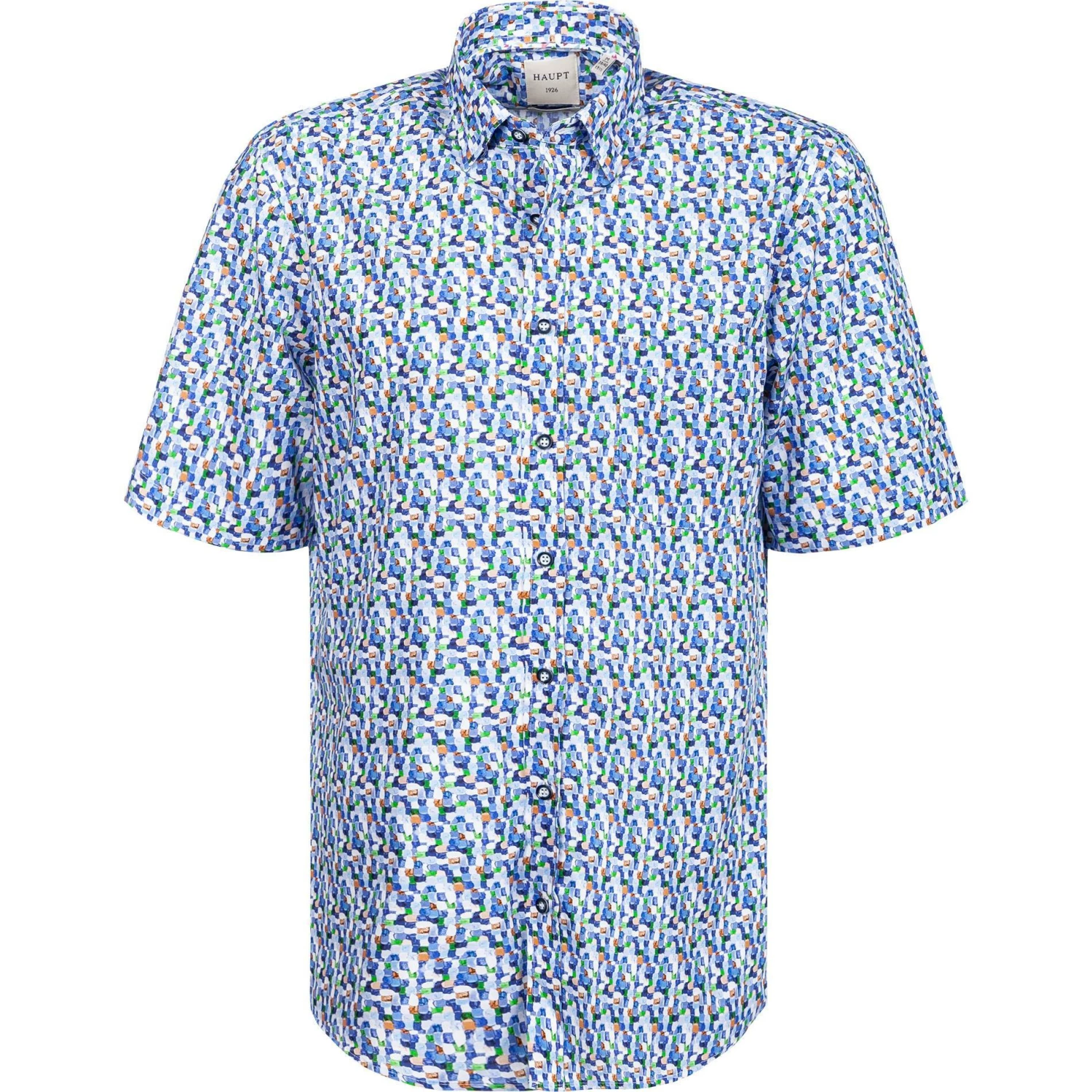 Budget 🤩 Haupt Hemd 7112828243/40704 Kurzarmhemd, Regular Fit, Baumwolle, Blau gemustert, Blau 🧨 1 Budget 🤩 Haupt Hemd 7112828243/40704 Kurzarmhemd, Regular Fit, Baumwolle, Blau gemustert, Blau 🧨