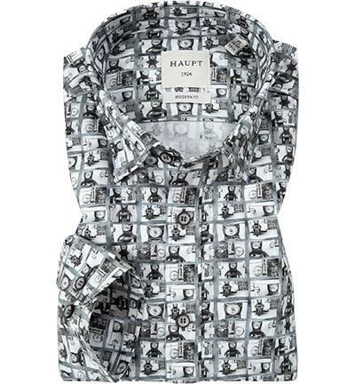 Bestes Angebot 🎉 Haupt Hemd 71120218303/40108 Modern Fit, Baumwolle, Grau-weiß gemustert, Schwarz-weiß 😉 2 Bestes Angebot 🎉 Haupt Hemd 71120218303/40108 Modern Fit, Baumwolle, Grau-weiß gemustert, Schwarz-weiß 😉 – Bild 2