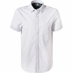 Besorgen 😀 MUSTANG Hemd 1011056/12040 Kurzarmhemd, Regular Fit, Baumwolle, Weiß gemustert, Weiß 🔔