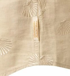 Großhandel ⭐ Scotch & Soda Hemd 160786/0217 Relaxed Fit, Leinen, Hellbeige gemustert, Hellbeige 🎁 -Hemden Verkaufsgeschäft 369886 norm3