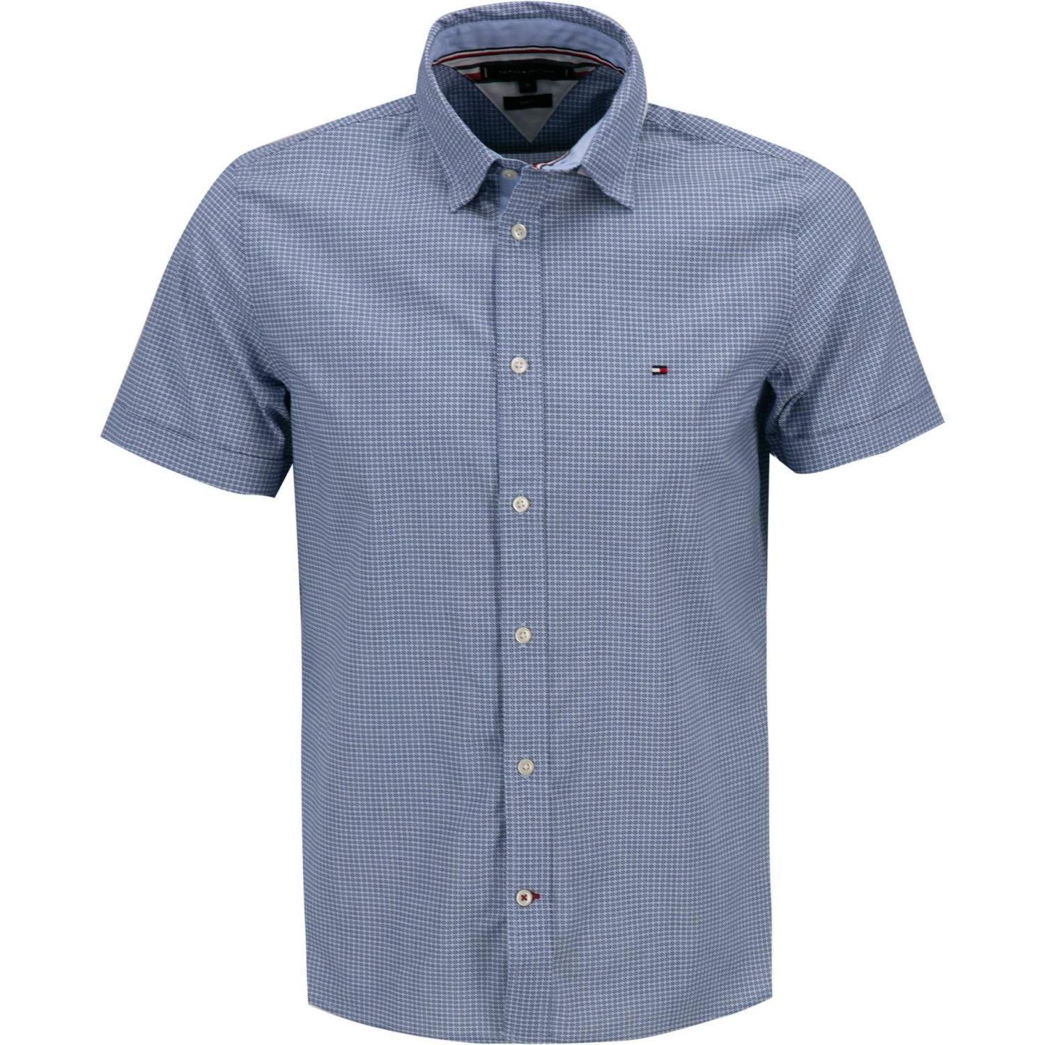 Bestes Angebot 😍 Tommy Hilfiger Hemd MW0MW18871/0GY Kurzarmhemd, Slim Fit, Popeline, Blau gemustert, Blau ✨ 1 Bestes Angebot 😍 Tommy Hilfiger Hemd MW0MW18871/0GY Kurzarmhemd, Slim Fit, Popeline, Blau gemustert, Blau ✨