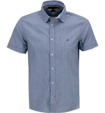 Bestes Angebot 😍 Tommy Hilfiger Hemd MW0MW18871/0GY Kurzarmhemd, Slim Fit, Popeline, Blau gemustert, Blau ✨ 2 Bestes Angebot 😍 Tommy Hilfiger Hemd MW0MW18871/0GY Kurzarmhemd, Slim Fit, Popeline, Blau gemustert, Blau ✨ – Bild 2